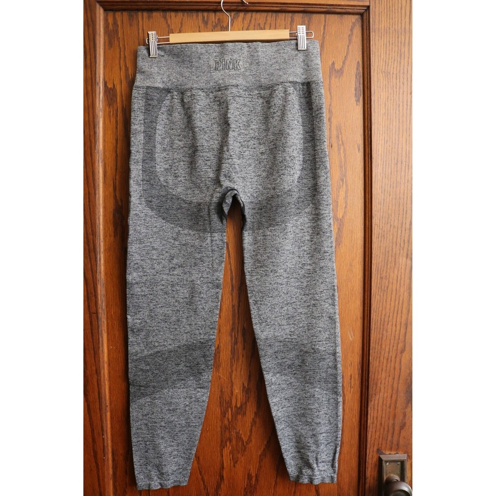PINK Active Seamless High Rise Leggings Women XL Gray Marled Athletic Workout VS - Picture 2 of 11